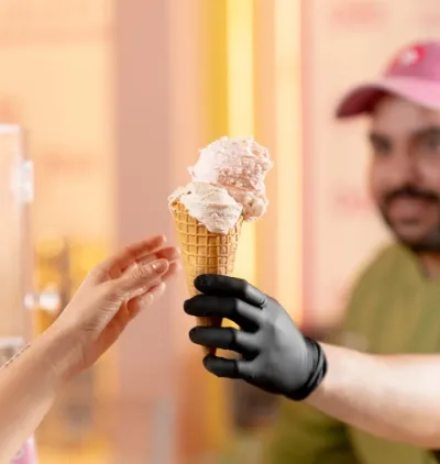 Gelato listo para servir