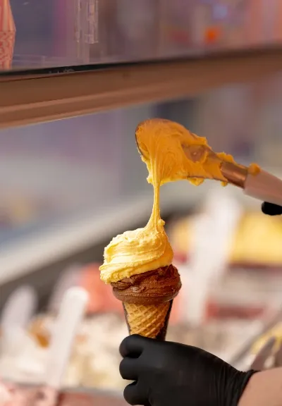 Textura cremosa del gelato